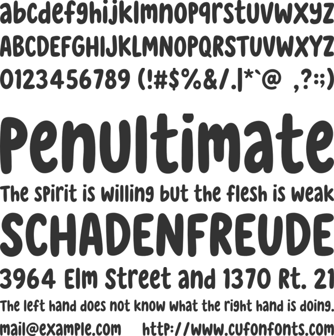 Bubble Sans font preview