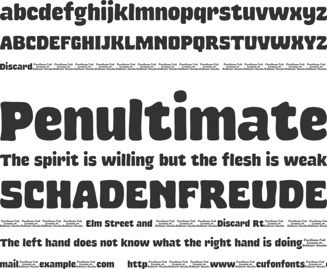 Discard font preview