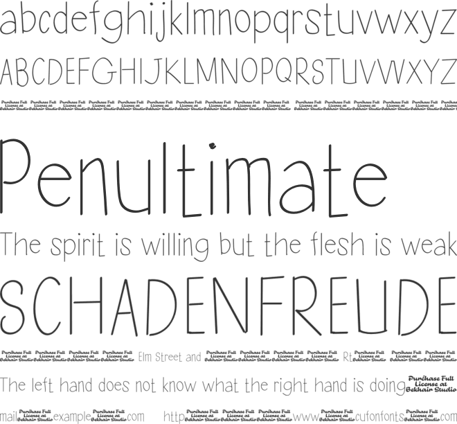 Coracora font preview