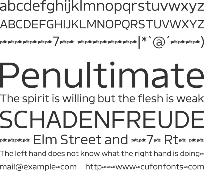Ryosa Ocean Trial font preview