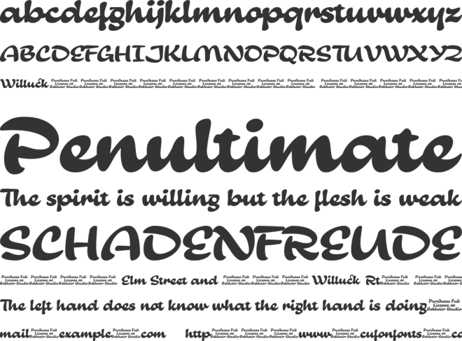Willuck font preview