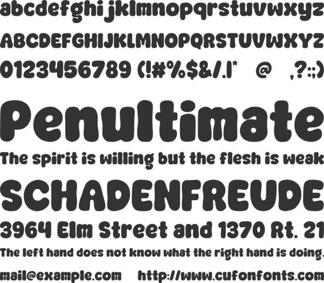 Happy Chunky font preview