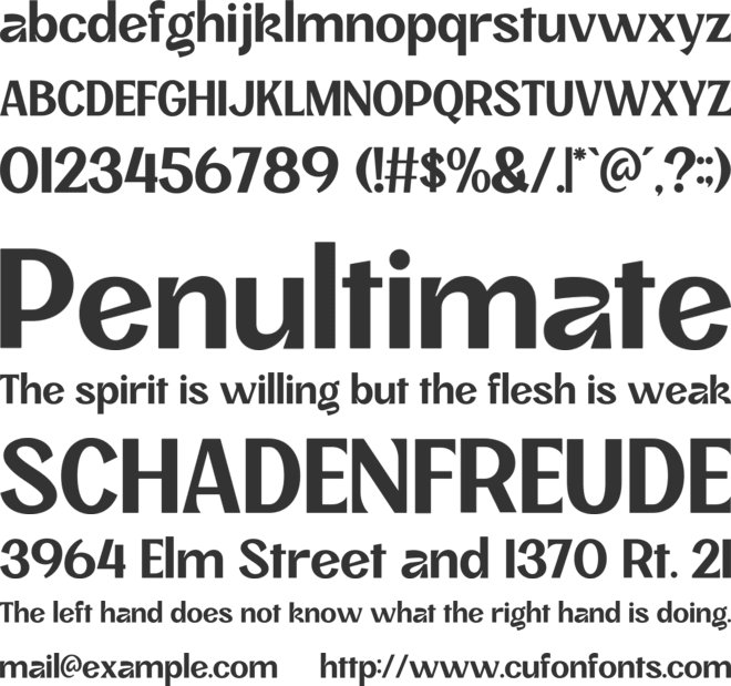Affinik font preview