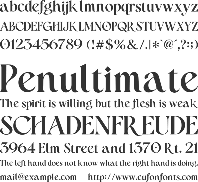 Noctelle Rouge font preview