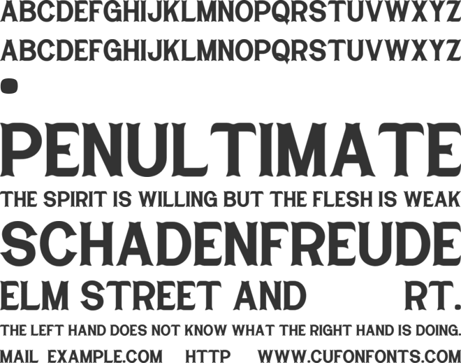 FADERO font preview
