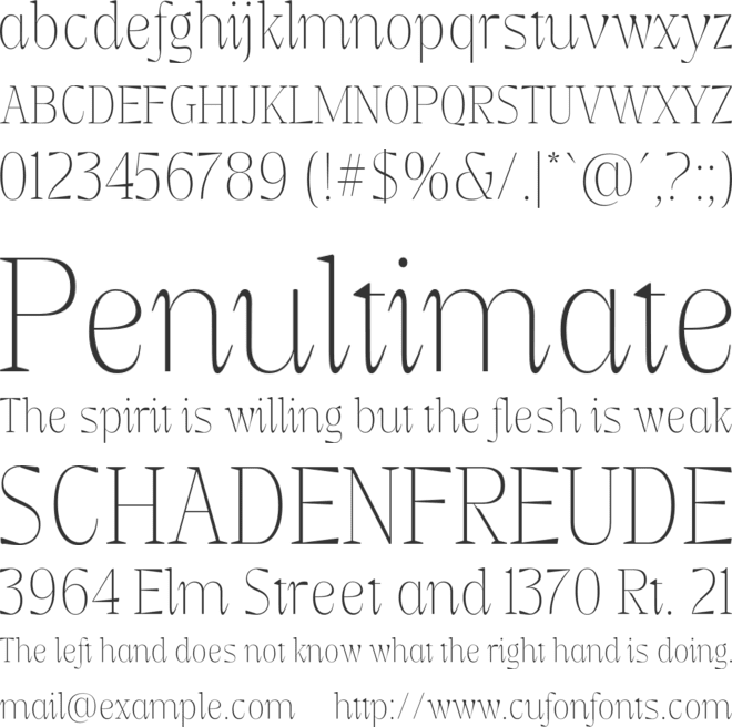 Agerstin Plain font preview