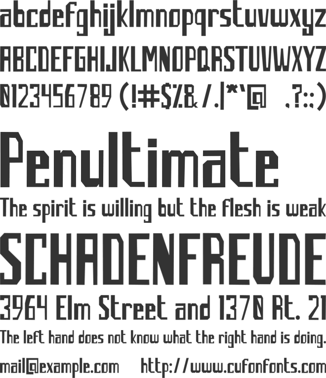 TONDUR font preview