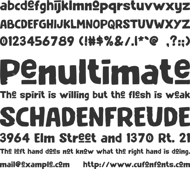 Carana font preview