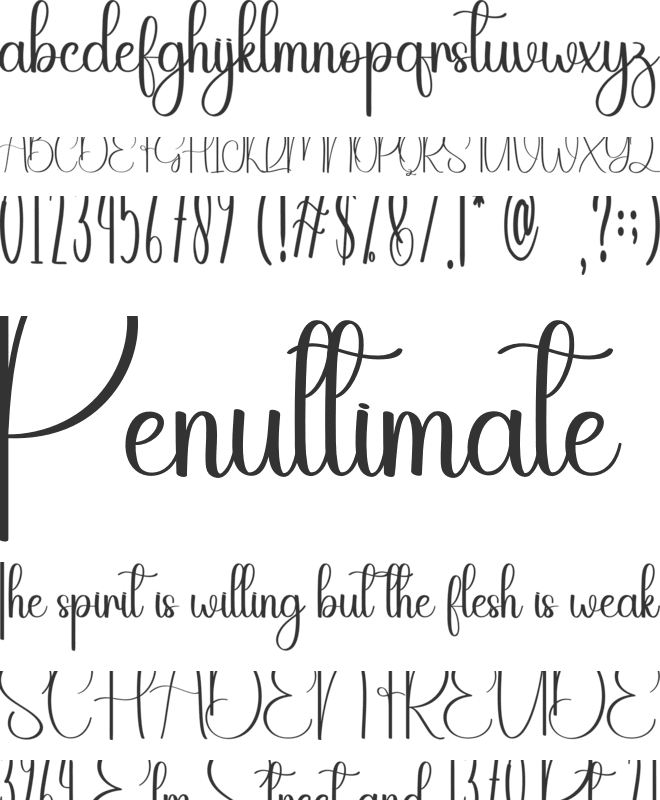 Greeting font preview