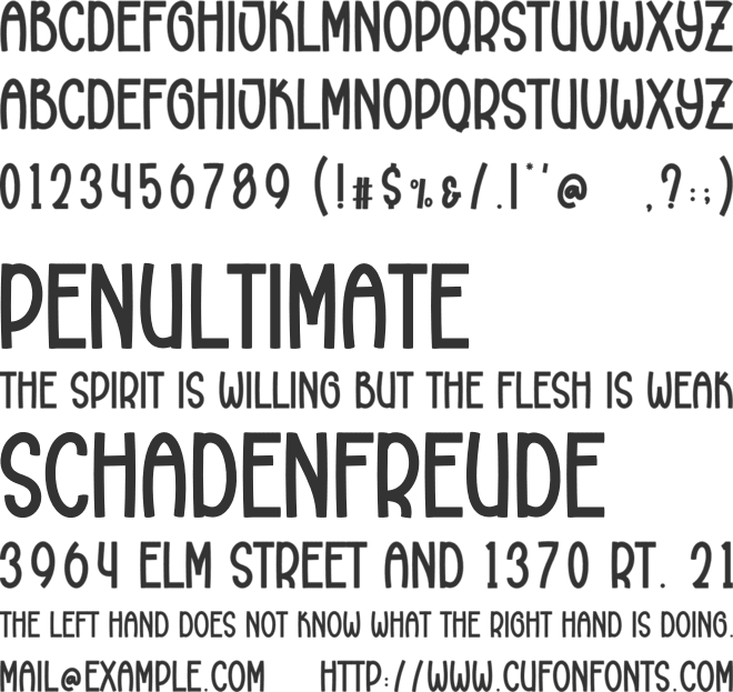 Baby Sunday font preview