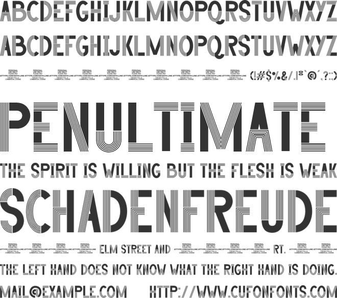 Oath Line PERSONAL USE font preview