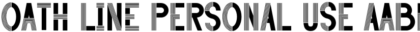 Oath Line PERSONAL USE font