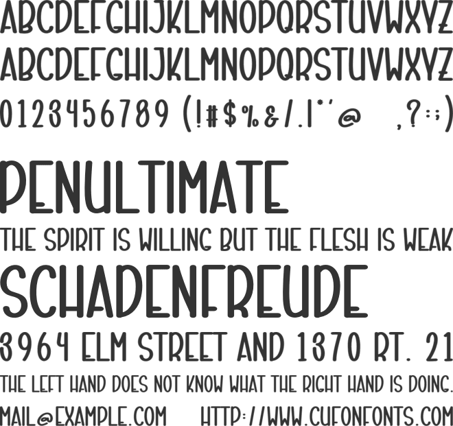 Monday Vintage font preview