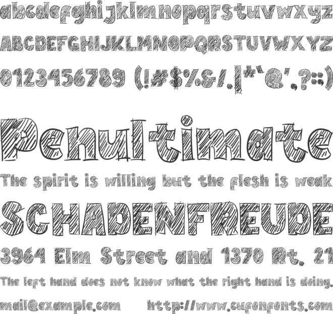 Krayola Sketch font preview