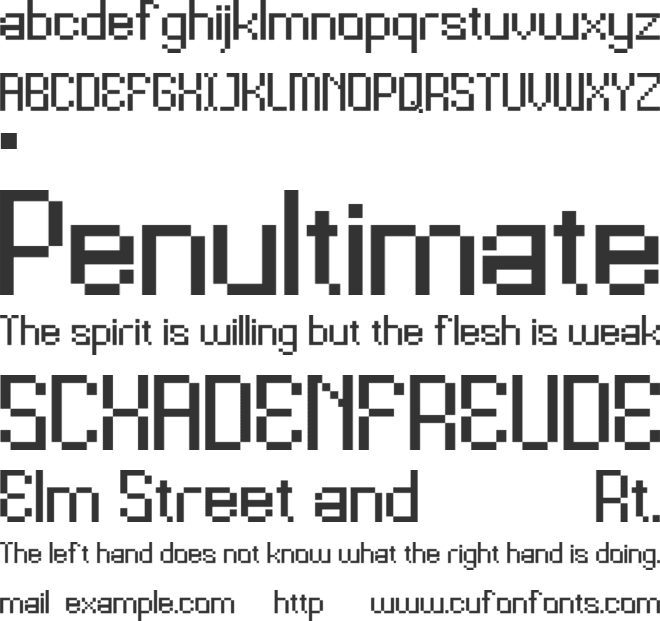 BROKEN PIXELS font preview