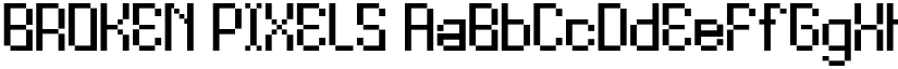 BROKEN PIXELS font download