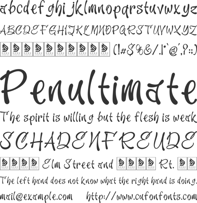 Actright font preview