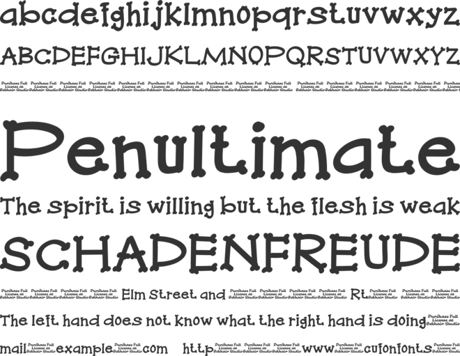 Chickbone font preview