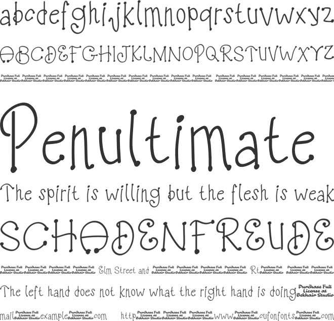 Bulgary font preview