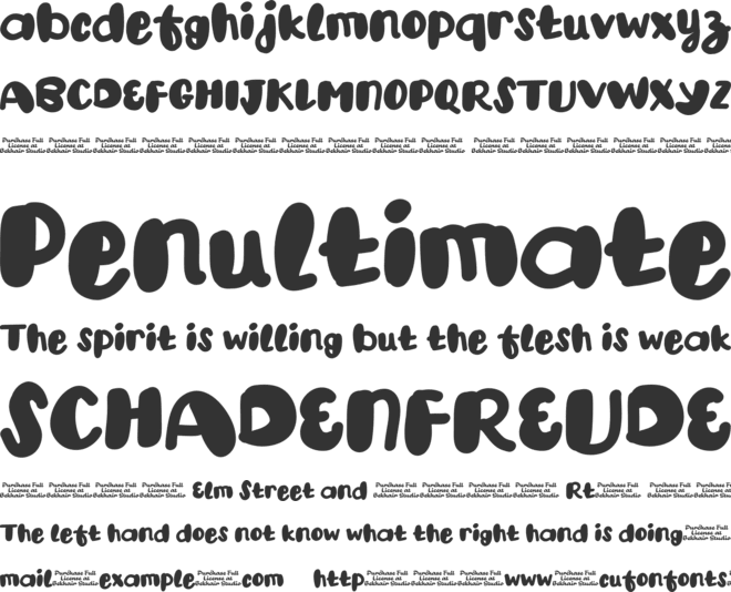 Bowlow font preview