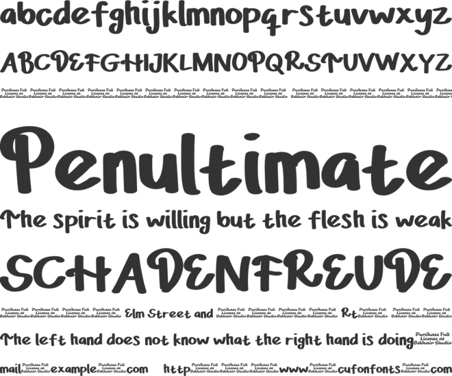 Bochild font preview