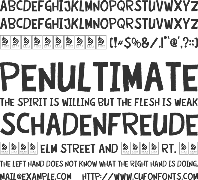 The Slurpie font preview