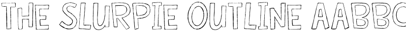 The Slurpie Outline font