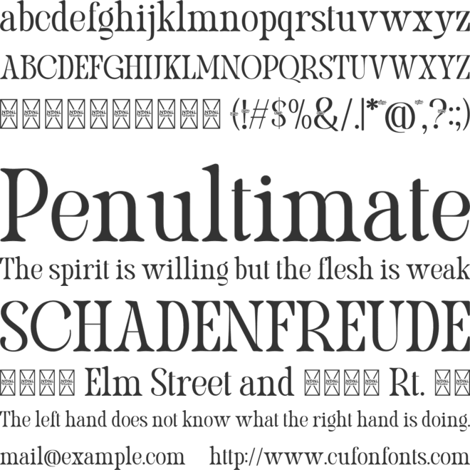 Pakoshe font preview