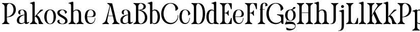 Pakoshe font
