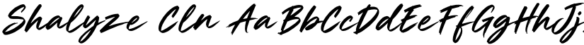 Shalyze Cln font download