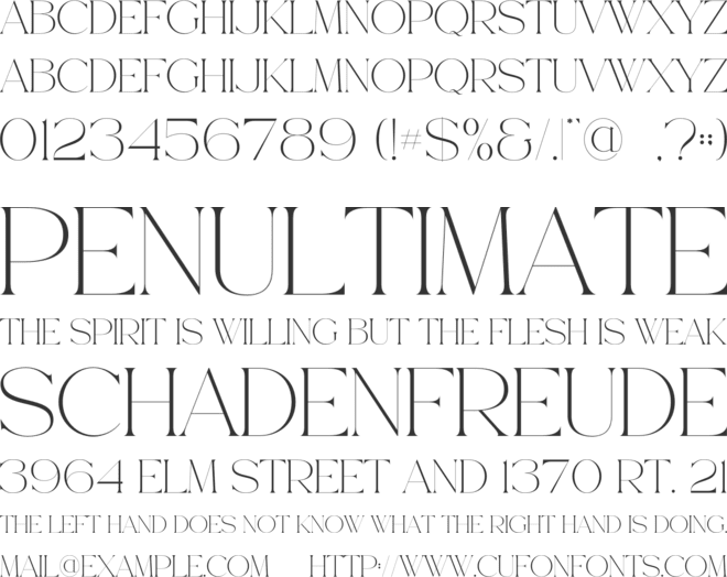 Varoca font preview