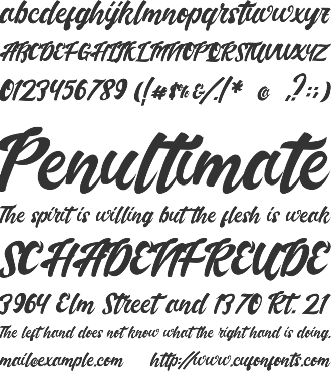 Handletterink font preview