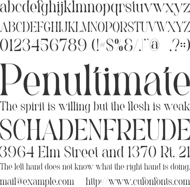 Vannesa font preview
