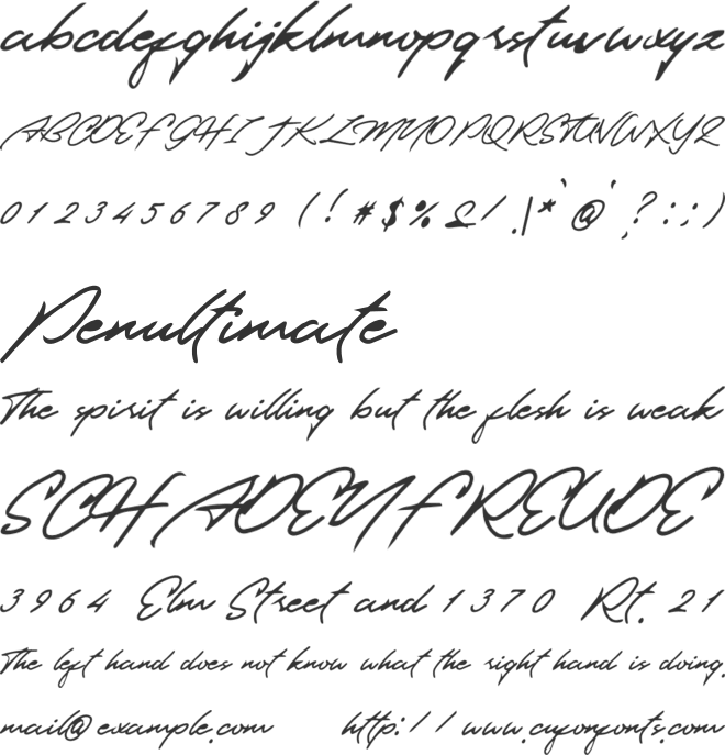 Fracttion font preview