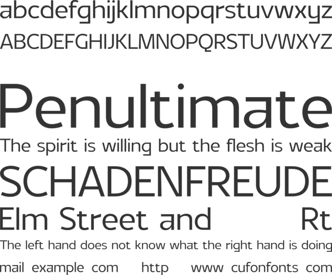 Modesans font preview