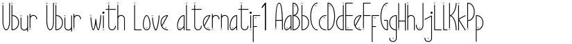 Ubur Ubur with Love alternatif1 font
