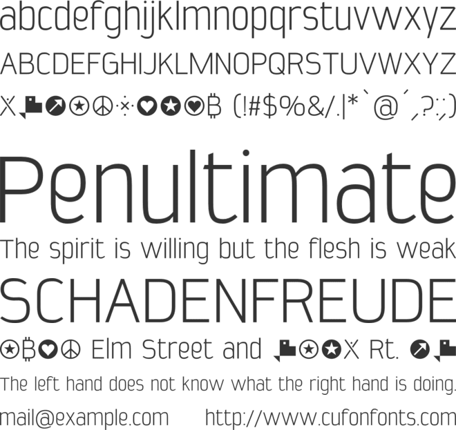 Prixma font preview