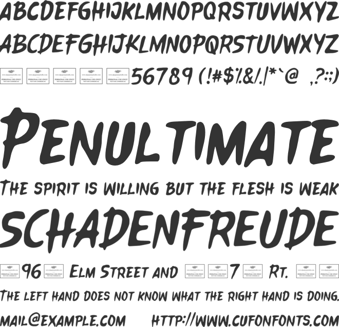 Scorchmark Free font preview