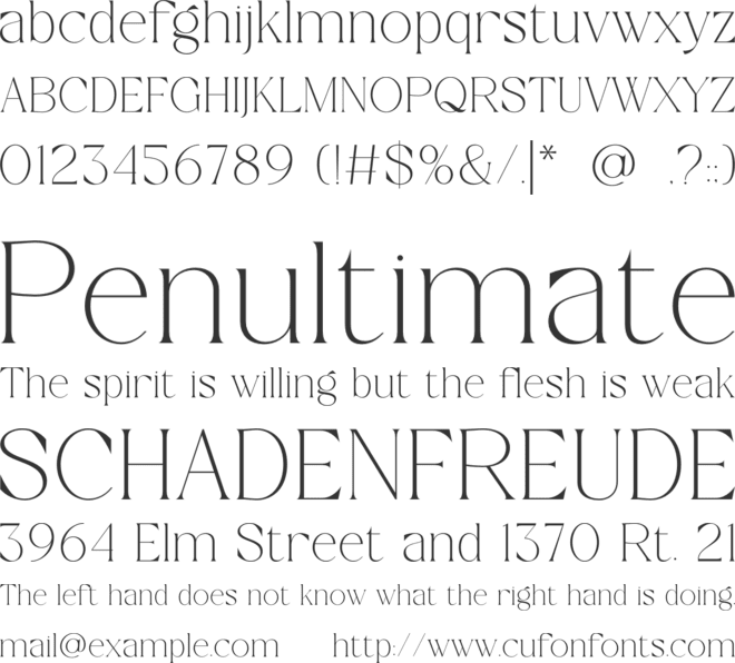 Monight font preview