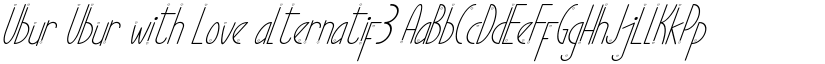 Ubur Ubur with Love alternatif3 font