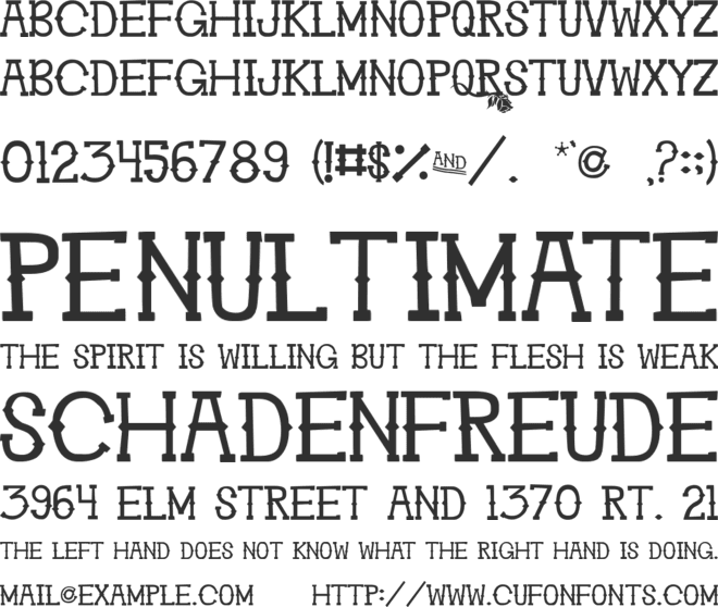 Ghosttown BC font preview