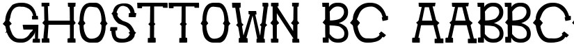 Ghosttown BC font