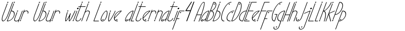 Ubur Ubur with Love alternatif4 font