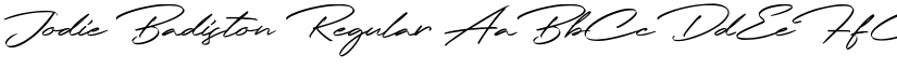 Jodie Badiston Regular font