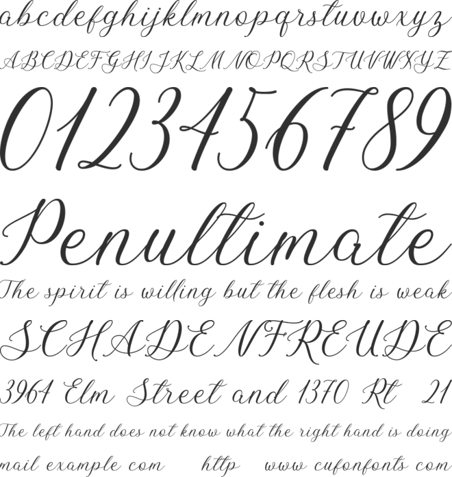 Bellasic font preview