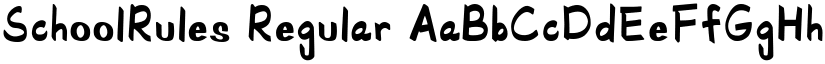 SchoolRules Regular font