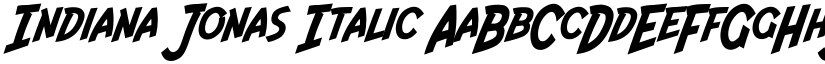Indiana Jonas Italic font