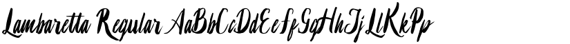 Lambaretta Regular font