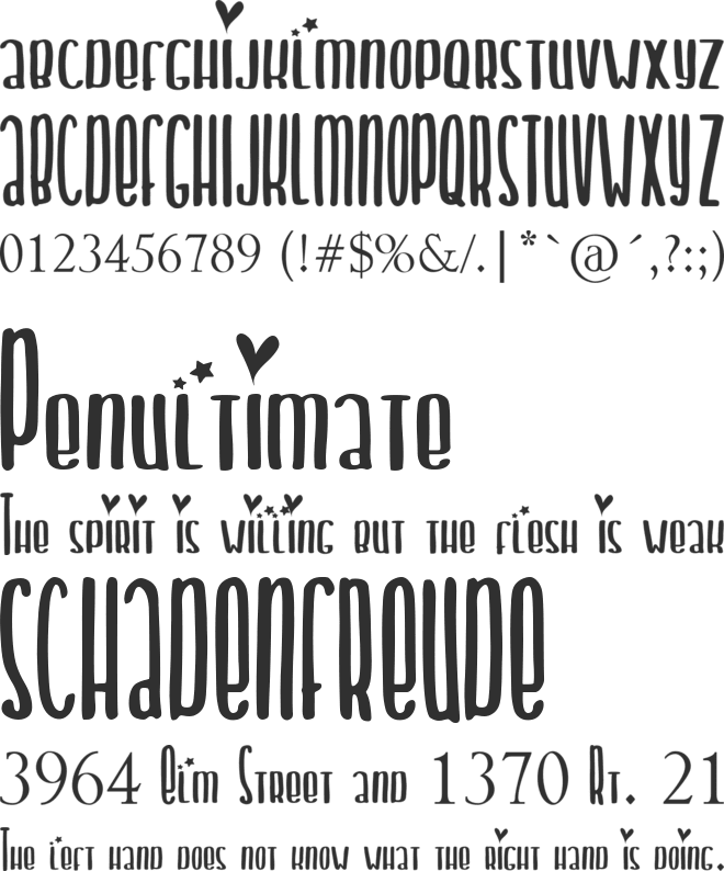 Chiko & Owlie font preview