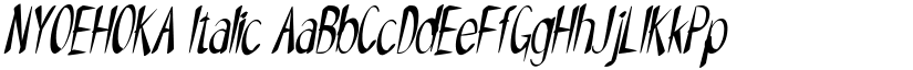 NYOEHOKA Italic font